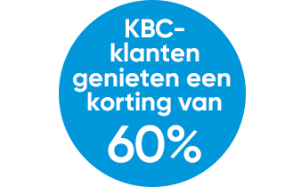 KBC-klanten genieten een korting van 60%